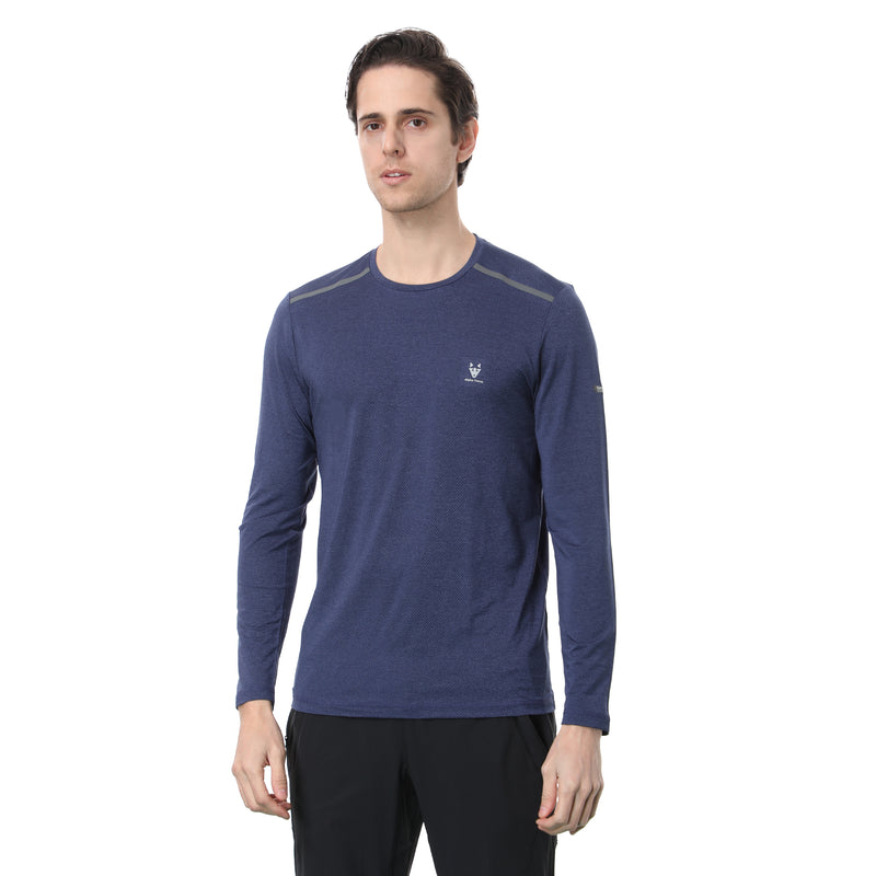Men's Long Sleeve Workout Shirts in Blue