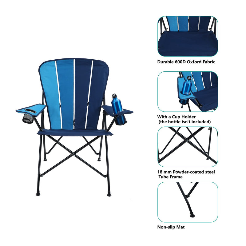 Alpha Camp Contrast Portable Lightweighted Camping Chairs