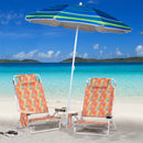 Alpha Camp 5-Position Beach Chairs Portable Arm Chairs with Towel Bar