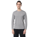 ALPHA CAMP Men’s Heat-pressed round neck long-sleeved jacquard T-Shirt Workout Athletic Running Gym Shirts for Men