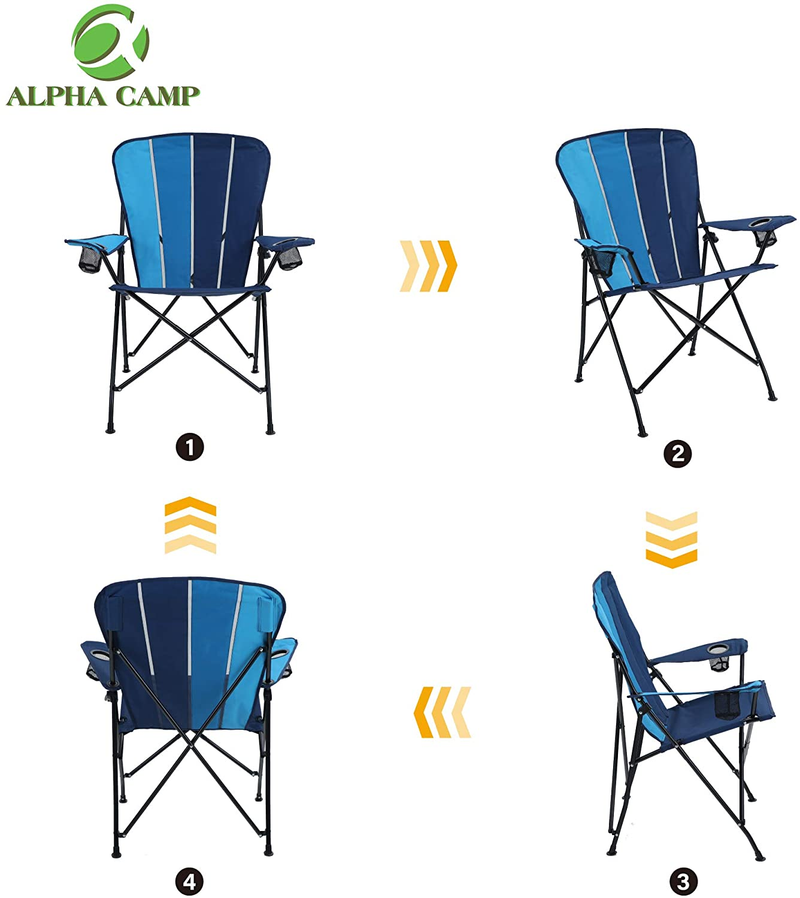 Alpha Camp Contrast Portable Lightweighted Camping Chairs