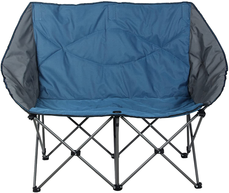 ALPHA CAMP Camping Chair Double Folding Chair Oversized Loveseat Chair