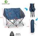 ALPHA CAMP Camping Chair Double Folding Chair Oversized Loveseat Chair