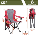 Alpha Camp Oversized Folding Arm Camping Chair