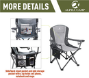 Alpha Camp Oversized Folding Arm Camping Chair