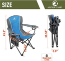 Alpha Camp Oversized Folding Arm Camping Chair