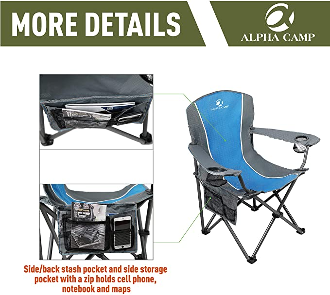 Alpha camp oversize folding plush chair - furniture - by owner - sale -  craigslist