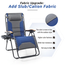 ALPHA CAMP New Fabric Oversize Padded Zero Gravity Lounge Chair with Cup Holder
