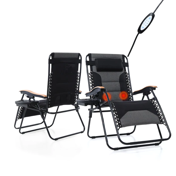 Alpha Camp Oversize Padded Zero Gravity Lounge Chair with Massage
