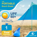 ALPHA CAMP 7.6ft x 7.2ft UPF 50+ Beach Shade Tent with Sandbag Anchors