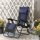 Alpha Camp Padded Zero Gravity Chair Folding Outdoor Recliner with New Upgrade Cup Holder