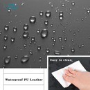 Alpha Camp Square PU Leather Bar Stool with Sturdy Metal Frame, Set of 2