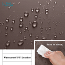 Alpha Camp Square PU Leather Bar Stool with Sturdy Metal Frame, Set of 2