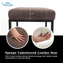 Alpha Camp Square PU Leather Bar Stool with Sturdy Metal Frame, Set of 2