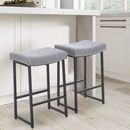 Alpha Camp Saddle Design PU Leather Bar Stool with Sturdy Metal Frame