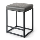 Alpha Camp Square PU Leather Bar Stool with Sturdy Metal Frame