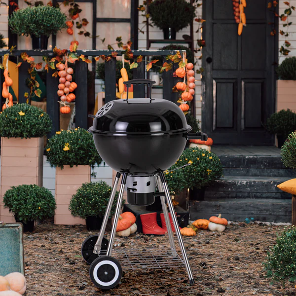 Outdoor 18" Porcelain-coated Kettle Charcoal Grill