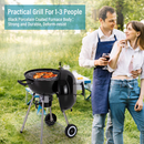 Outdoor 18" Porcelain-coated Kettle Charcoal Grill