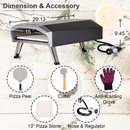 Outdoor Portable Propane Gas Patio Pizza Oven