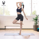 ALPHA CAMP High Waist Yoga Pants with Pockets, Tummy Control Exercise Shorts Workout Running Yoga Leggings for Women