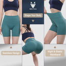 ALPHA CAMP High Waist Yoga Pants with Pockets, Tummy Control Exercise Shorts Workout Running Yoga Leggings for Women