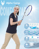 ALPHA CAMP Women's polo shirt, V-NECK Quick Dry Athletic Running Gym Workout Short Sleeve Tee Shirts for women