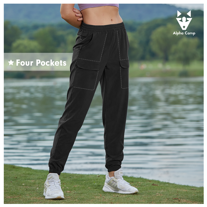 Alpha Camp Women's Lightweight Joggers Pants Quick Dry Athletic Lounge Casual Outdoor Pants