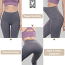 ALPHA CAMP High Waist Yoga Pants with Pockets, Tummy Control Exercise Shorts Workout Running Yoga Leggings for Women