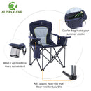 ALPHA CAMP Folding Camping Chair Portable Padded Oversized Chairs