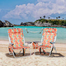 ALPHA CAMP 4-Position Backpack Folding Beach Chair with Cooler Bag