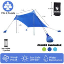 ALPHA CAMP 7.6ft x 7.2ft UPF 50+ Beach Shade Tent with Sandbag Anchors