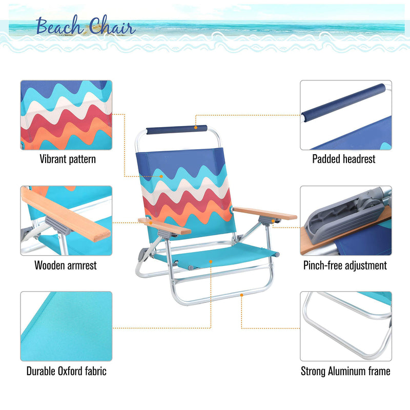 Alpha Camp 2-piece Low Folding Best Beach Chairs