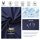 ALPHA CAMP Men’s Heat-pressed round neck long-sleeved jacquard T-Shirt Workout Athletic Running Gym Shirts for Men