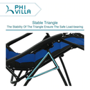 Alpha Camp Padded Zero Gravity Lounge Chair with Cup Holder