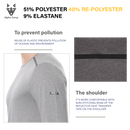 ALPHA CAMP Men’s Heat-pressed round neck long-sleeved jacquard T-Shirt Workout Athletic Running Gym Shirts for Men