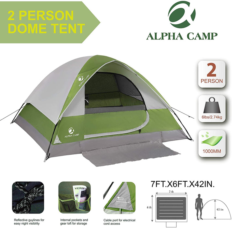 tente alpha ALPHA CAMP 2 Person Backpacking Camping Tent