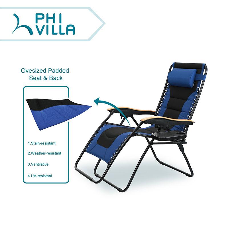 Alpha Camp Padded Zero Gravity Lounge Chair