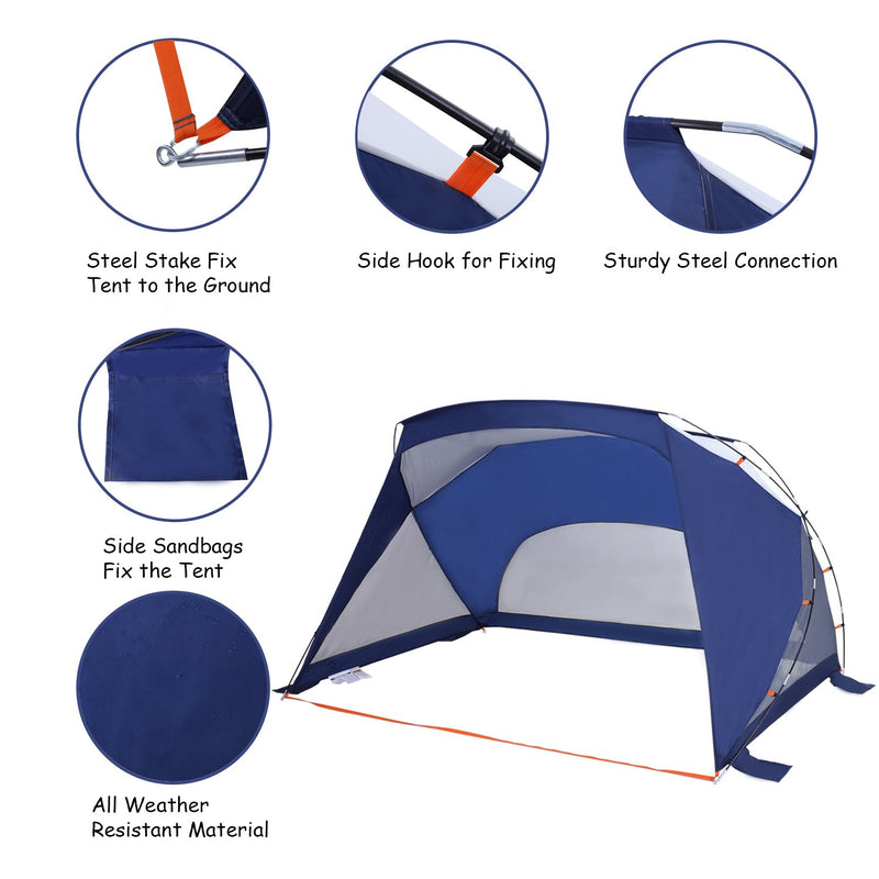 ALPHA CAMP 3-4 Person Portable Sun Shade Tent Sports / Beach Shelter