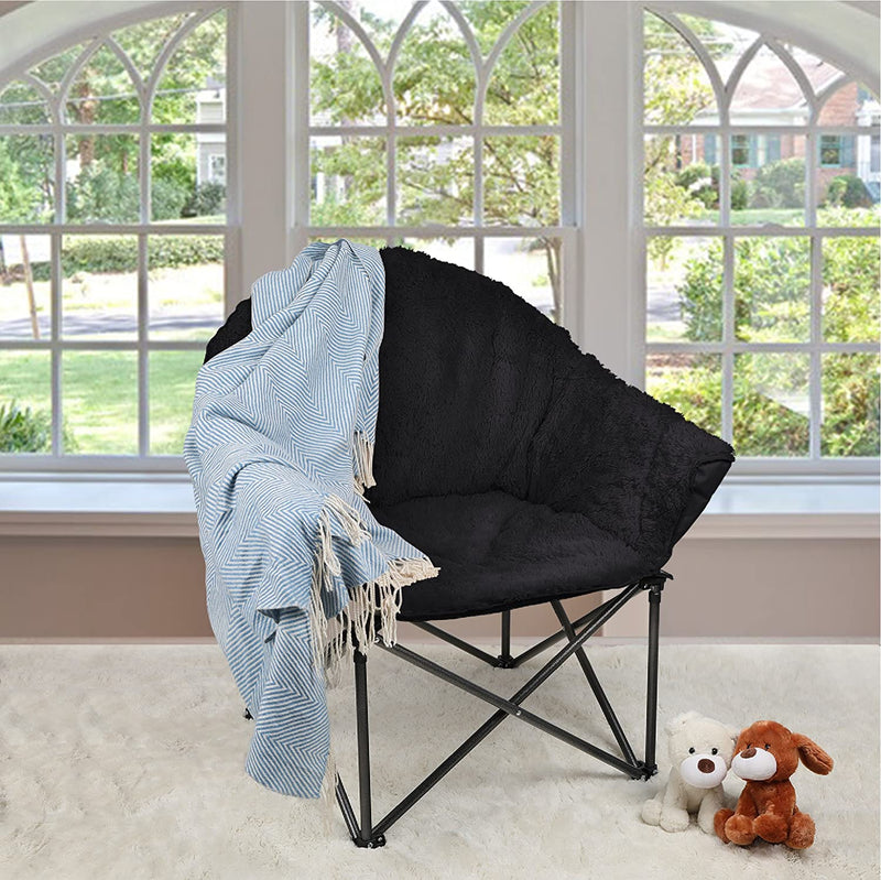 ALPHA CAMP Deluxe Plush Dorm Chair Oversized Moon Chair