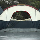 ALPHA CAMP Red 6 Person Camping Tent Extended Dome Design