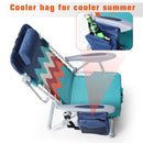 ALPHA CAMP 4-Position Backpack Folding Beach Chair with Cooler Bag
