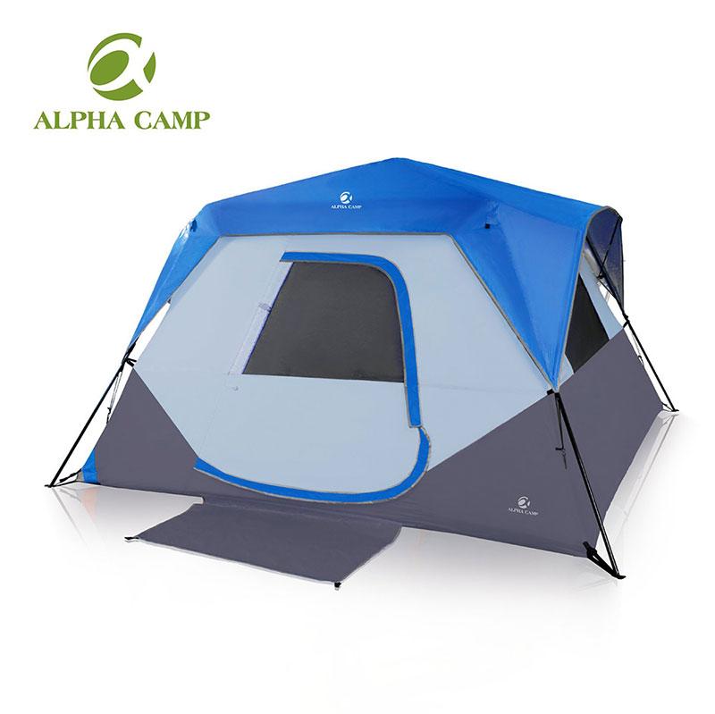 ALPHA CAMP Blue 6 Person Instant Cabin Camping Tent