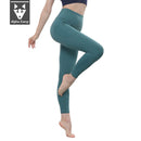 ALPHA CAMP High Waist Yoga Pants with Pockets, Tummy Control Exercise Shorts Workout Running Yoga Leggings for Women