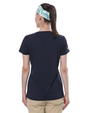 ALPHA CAMP Women's polo shirt, V-NECK Quick Dry Athletic Running Gym Workout Short Sleeve Tee Shirts for women