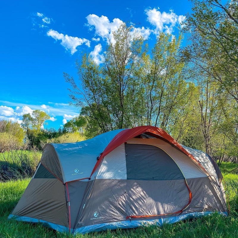 easy camp 8 man tent ALPHA CAMP Camping Tents 8 Person Tent Waterproof Family Tent