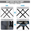 Alpha Camp Grey Padded Plush Moon Chair
