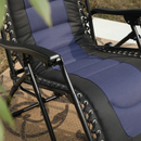 Alpha Camp Padded Zero Gravity Lounge Chair with Cup Holder