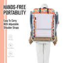 ALPHA CAMP 4-Position Backpack Folding Beach Chair with Cooler Bag