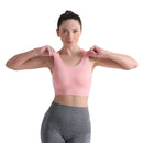 ALPHA CAMP Sports Bras Seamless Yoga Bra Removable Padded High Impact Support Workout Running Gym Fitness Bra