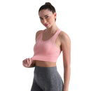 ALPHA CAMP Sports Bras Seamless Yoga Bra Removable Padded High Impact Support Workout Running Gym Fitness Bra